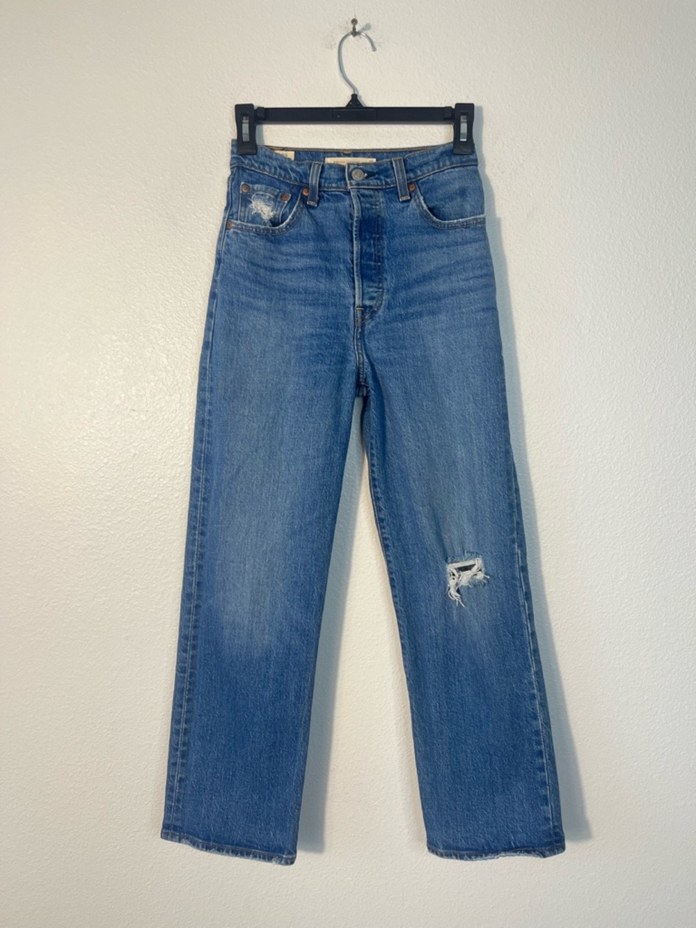 Levi's Premium Ribcage Straight Ankle Jeans High-Rise Women’s Jeans size 25x27